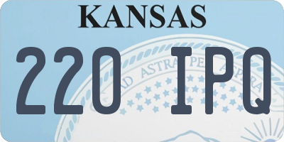 KS license plate 220IPQ