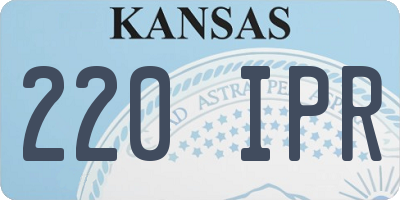 KS license plate 220IPR
