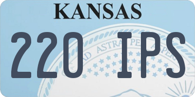 KS license plate 220IPS