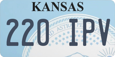 KS license plate 220IPV
