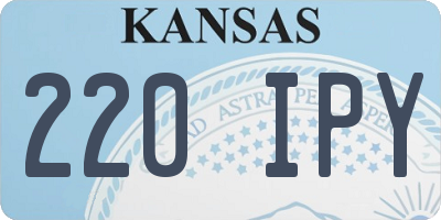 KS license plate 220IPY