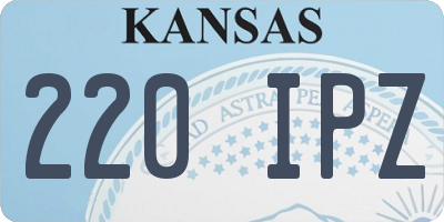 KS license plate 220IPZ
