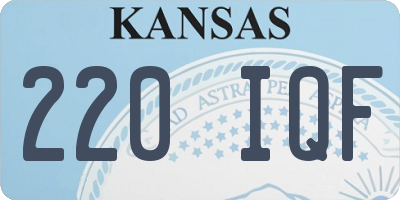 KS license plate 220IQF