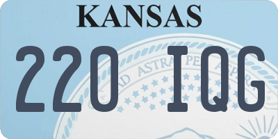KS license plate 220IQG