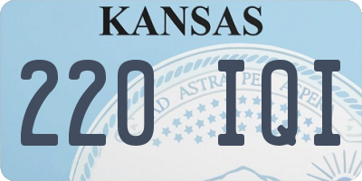 KS license plate 220IQI