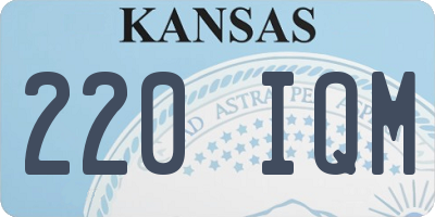 KS license plate 220IQM