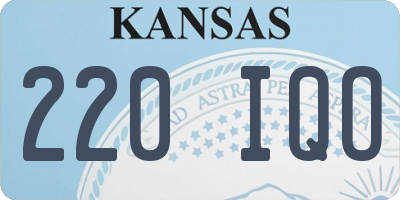 KS license plate 220IQO
