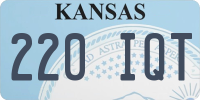 KS license plate 220IQT