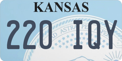 KS license plate 220IQY