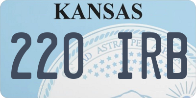 KS license plate 220IRB