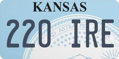 KS license plate 220IRE