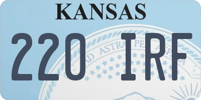 KS license plate 220IRF