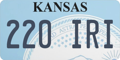 KS license plate 220IRI