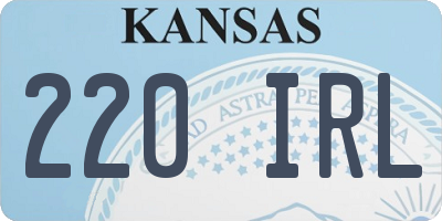 KS license plate 220IRL