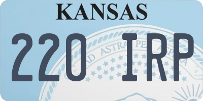 KS license plate 220IRP