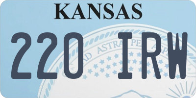 KS license plate 220IRW