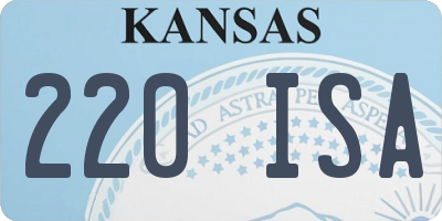 KS license plate 220ISA