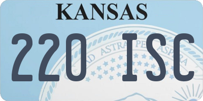 KS license plate 220ISC