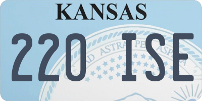 KS license plate 220ISE