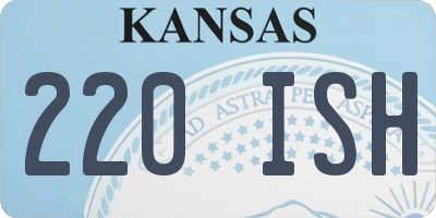 KS license plate 220ISH