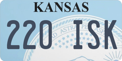 KS license plate 220ISK
