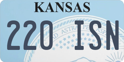 KS license plate 220ISN