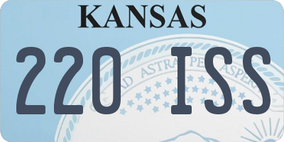 KS license plate 220ISS