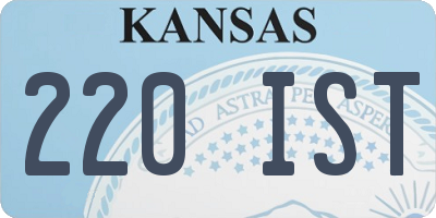 KS license plate 220IST