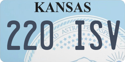 KS license plate 220ISV