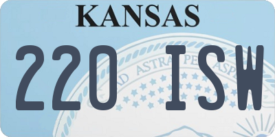 KS license plate 220ISW
