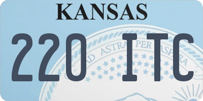 KS license plate 220ITC