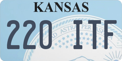 KS license plate 220ITF