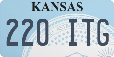 KS license plate 220ITG