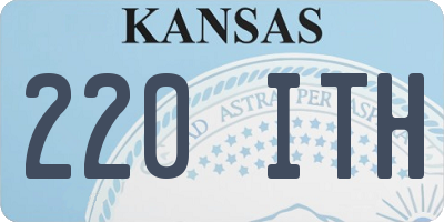 KS license plate 220ITH