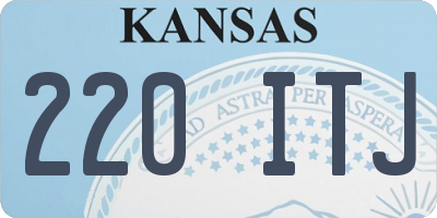 KS license plate 220ITJ