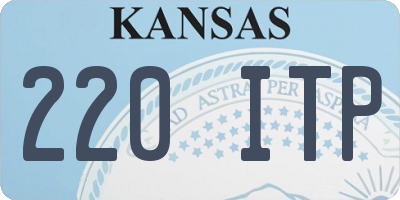 KS license plate 220ITP