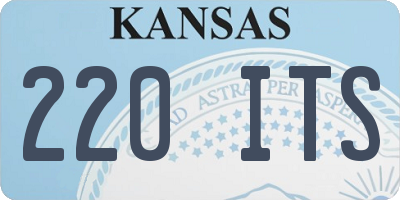 KS license plate 220ITS