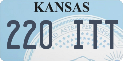KS license plate 220ITT