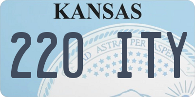 KS license plate 220ITY