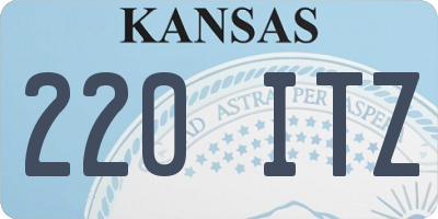 KS license plate 220ITZ