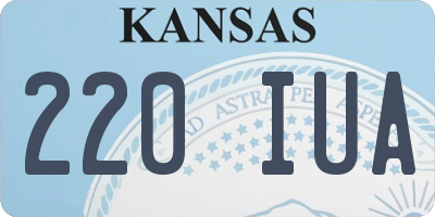 KS license plate 220IUA