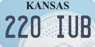 KS license plate 220IUB