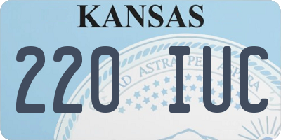 KS license plate 220IUC