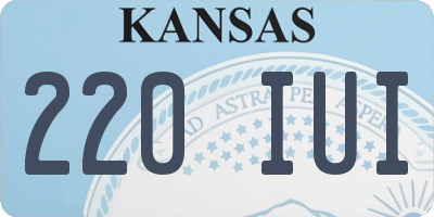 KS license plate 220IUI