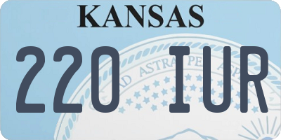 KS license plate 220IUR