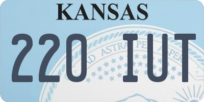 KS license plate 220IUT