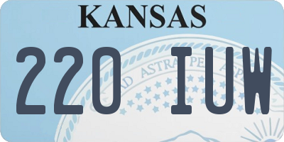 KS license plate 220IUW