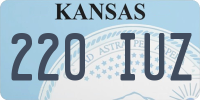 KS license plate 220IUZ