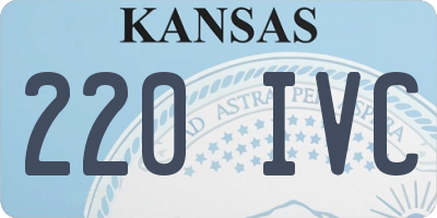 KS license plate 220IVC