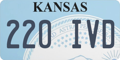 KS license plate 220IVD